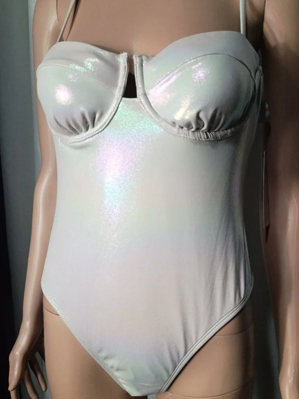 No boundaries moonlight pearl cheeky high leg one piece size L (12-14)